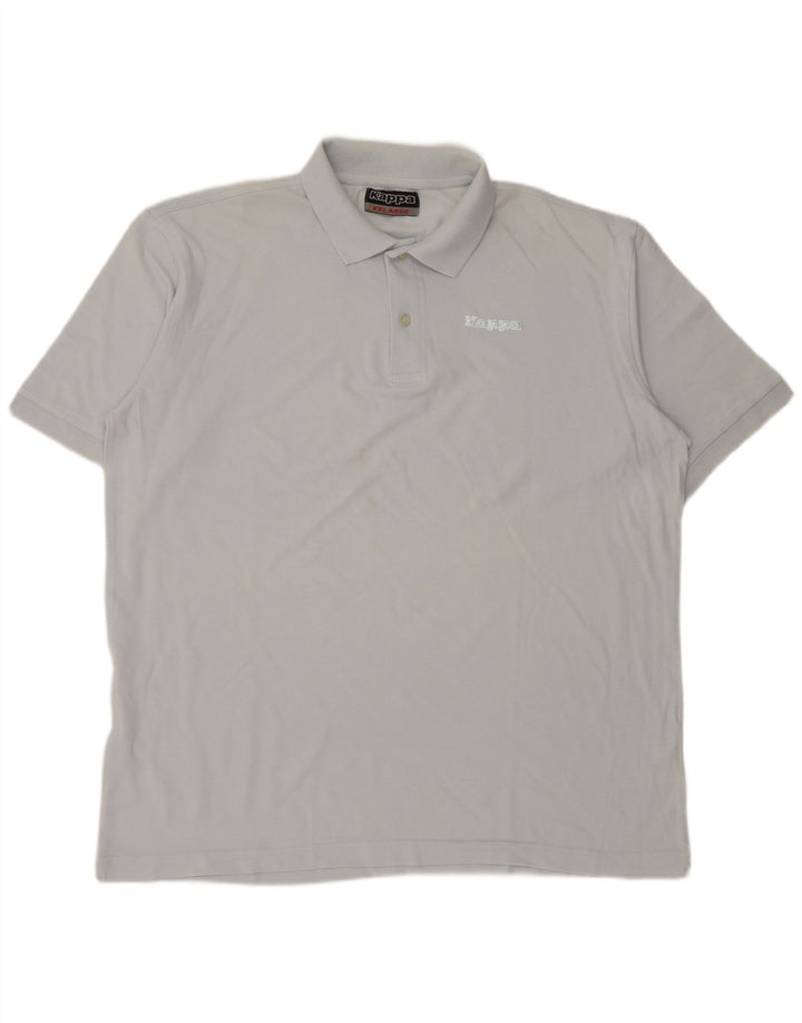 Ανδρικό μπλουζάκι πόλο Kappa 2XL Μπλε βαμβακερό