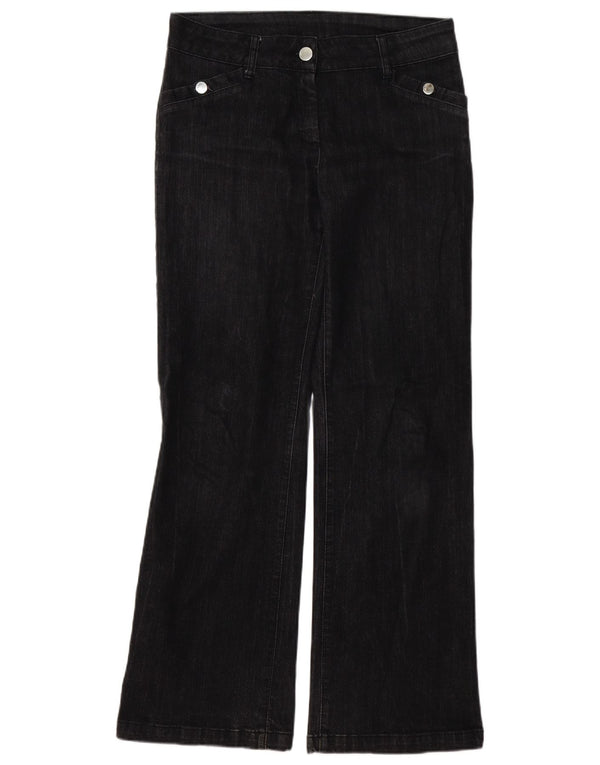 WALLIS Γυναικείο Bootcut Jeans UK 12 Medium W32 L32 Μαύρο βαμβακερό