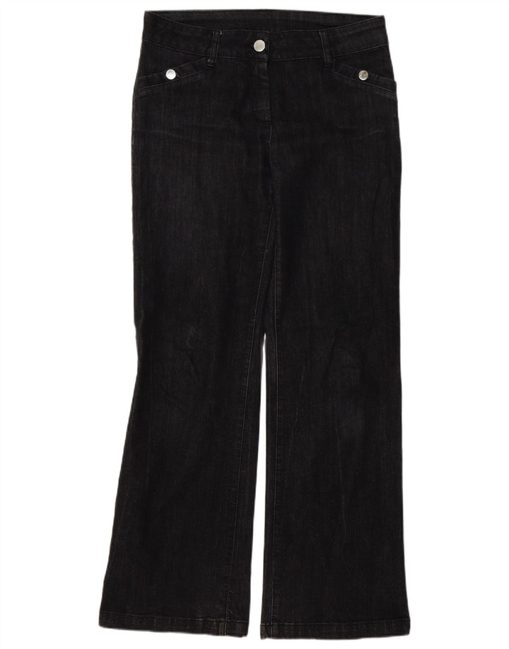 WALLIS Γυναικείο Bootcut Jeans UK 12 Medium W32 L32 Μαύρο βαμβακερό