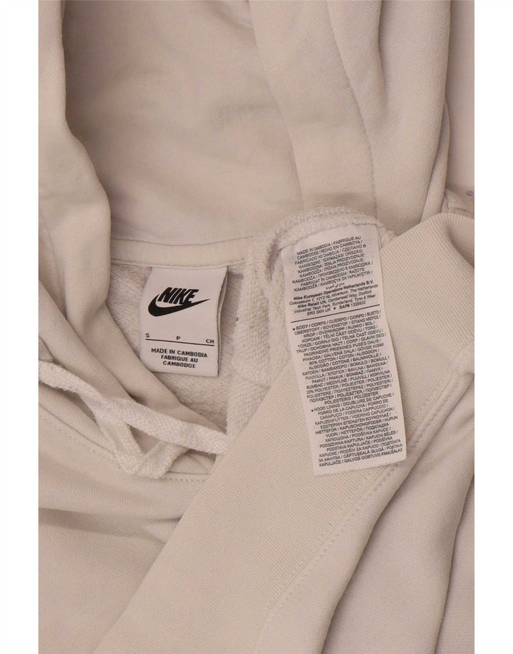 Ανδρικό μπλουζάκι με κουκούλα Nike, μικρό λευκό βαμβακερό