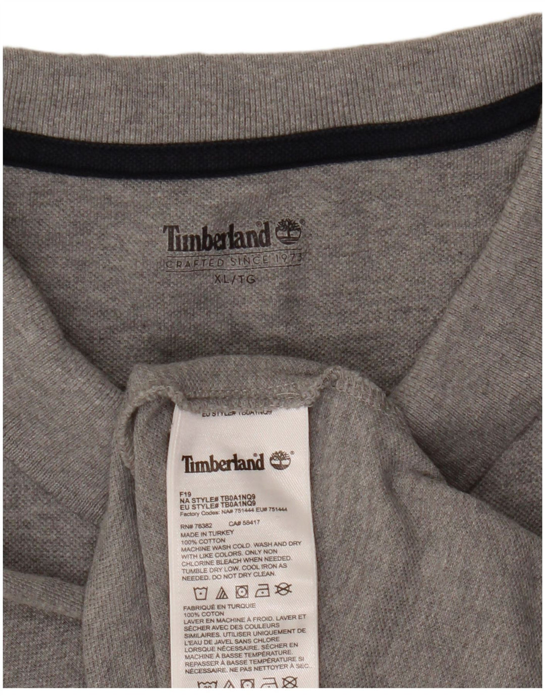Ανδρικό μπλουζάκι Timberland Polo XL Γκρι βαμβακερό