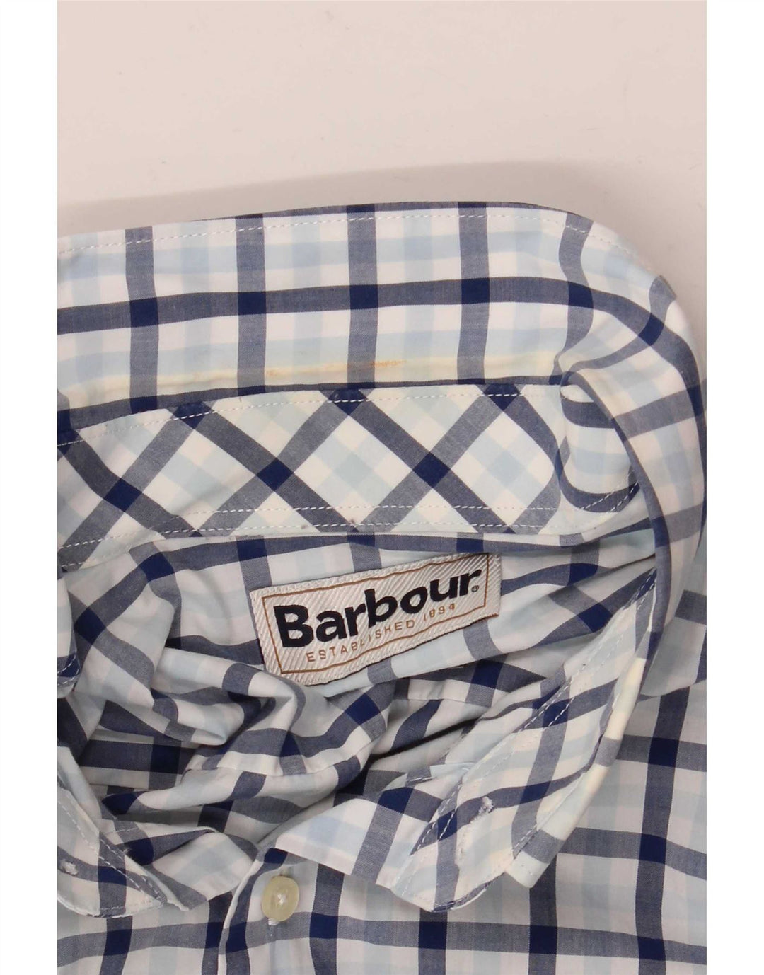 Ανδρικό πουκάμισο Barbour Large Blue Check Cotton