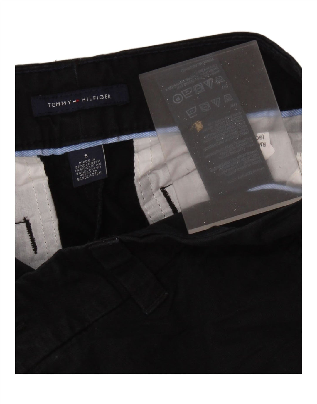 TOMMY HILFIGER Γυναικείο σορτς Chino US 8 μεσαίο W32 μαύρο βαμβακερό