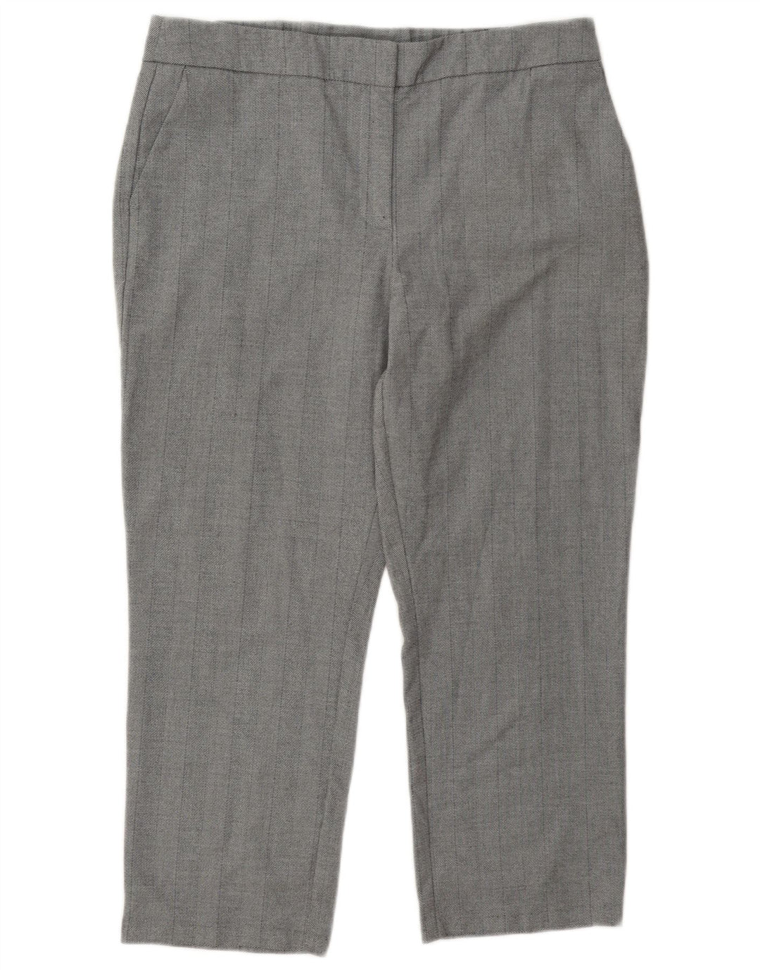 Marks & Spencer Γυναικείο Cropped Παντελόνι UK 14 Large W34 L24 Grey Polyester