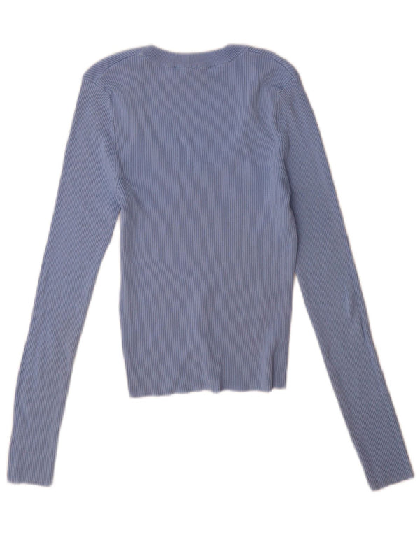 Zara γυναικείο τοπ μακρυμάνικο UK 12 Medium Blue