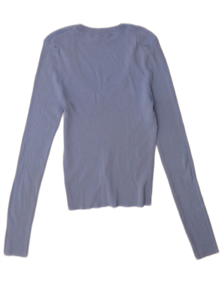 Zara γυναικείο τοπ μακρυμάνικο UK 12 Medium Blue