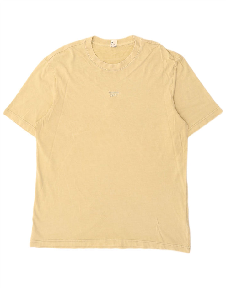 REEBOK Mens T-Shirt Top Medium Beige Cotton