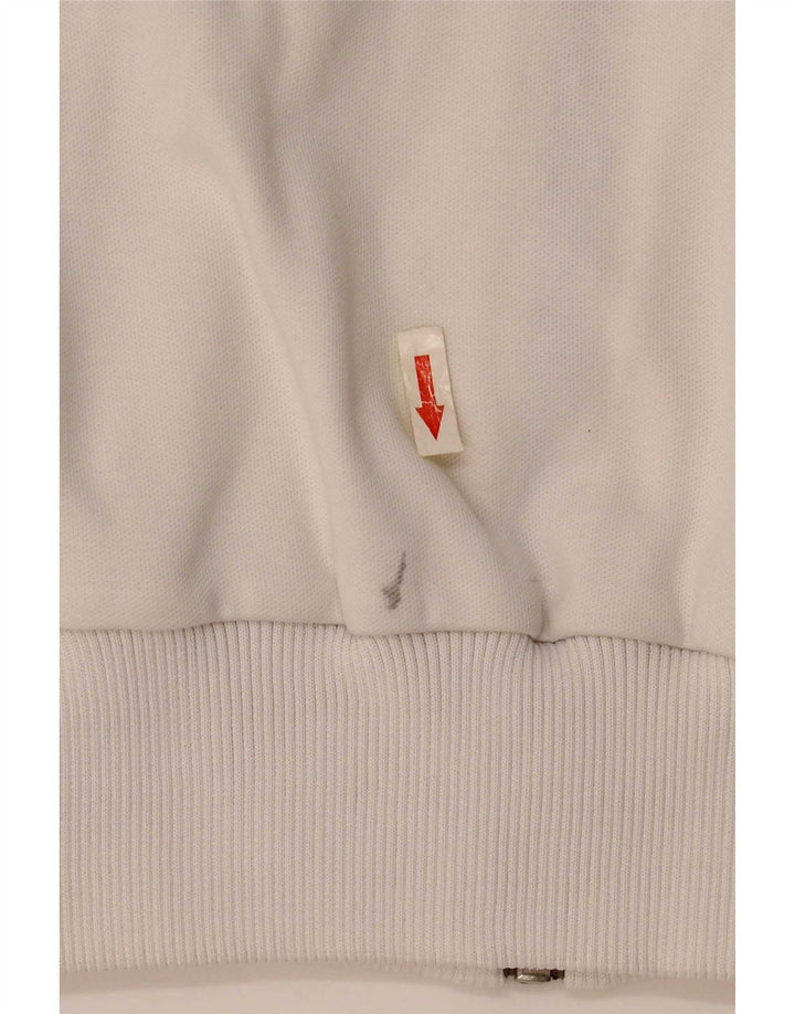 Γυναικεία αθλητική φόρμα γραφικών Adidas Top Jacket UK 10 Small White Colourblock