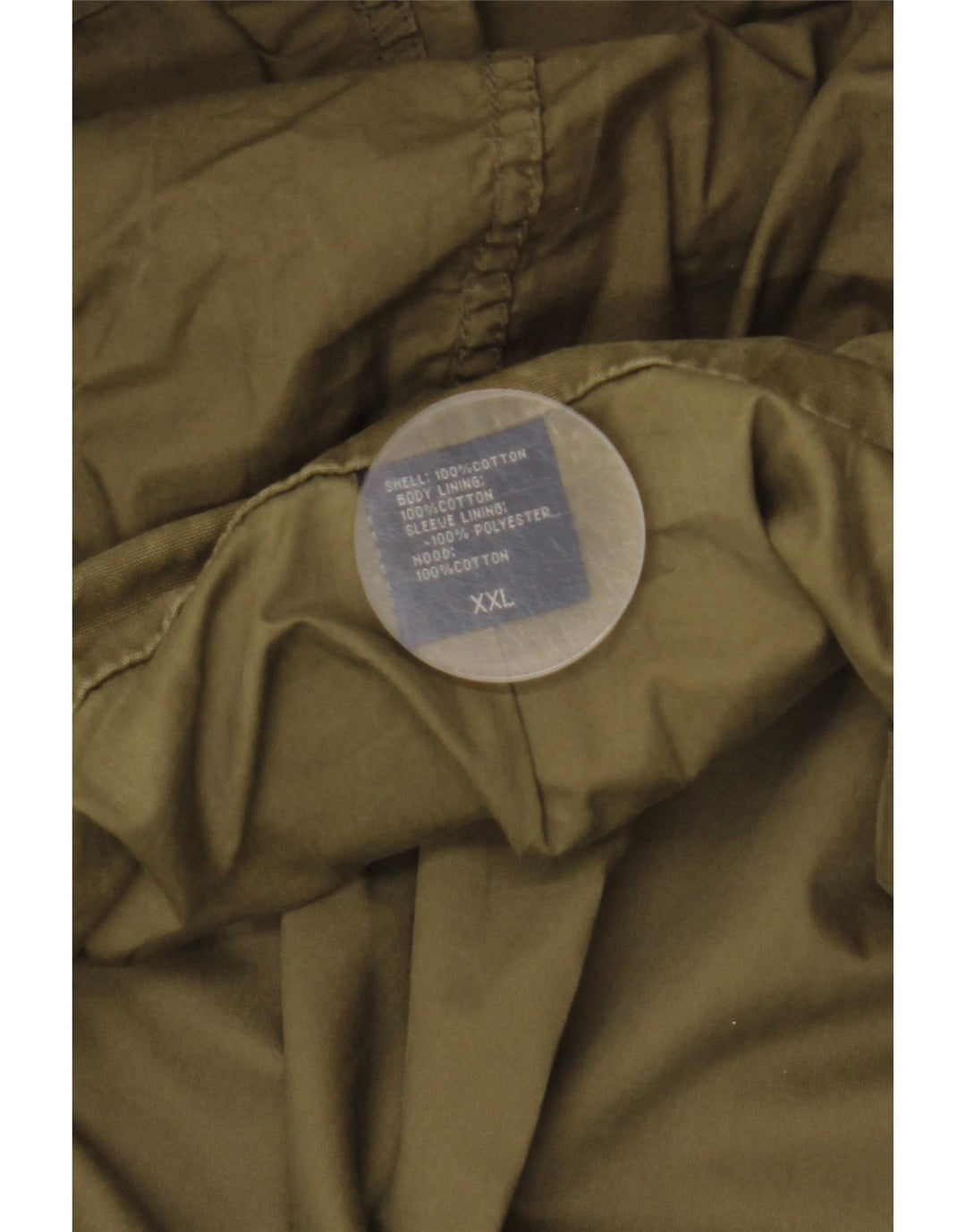 Ανδρικό Military Jacket VINTAGE με κουκούλα UK 44 2XL Χακί βαμβακερό