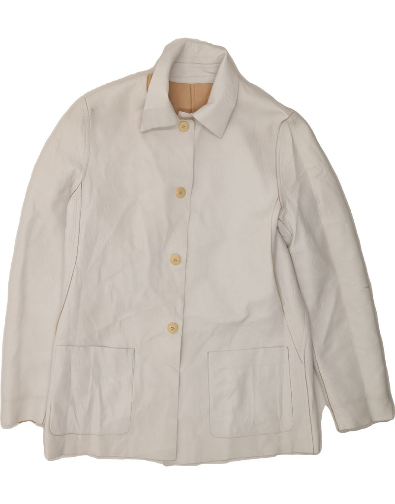 SALVATORE FERRAGAMO Womens Reversible Jacket IT 42 Medium Brown Leather Vintage Salvatore Ferragamo and Second-Hand Salvatore Ferragamo from Messina Hembry 