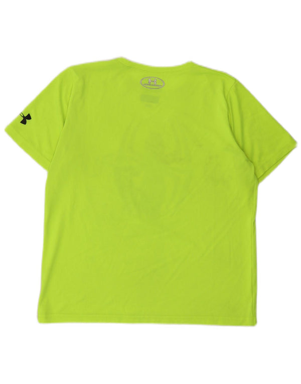 Under Armour Boys Heat Gear Graphic T-shirt Top 13-14 Years XL Green