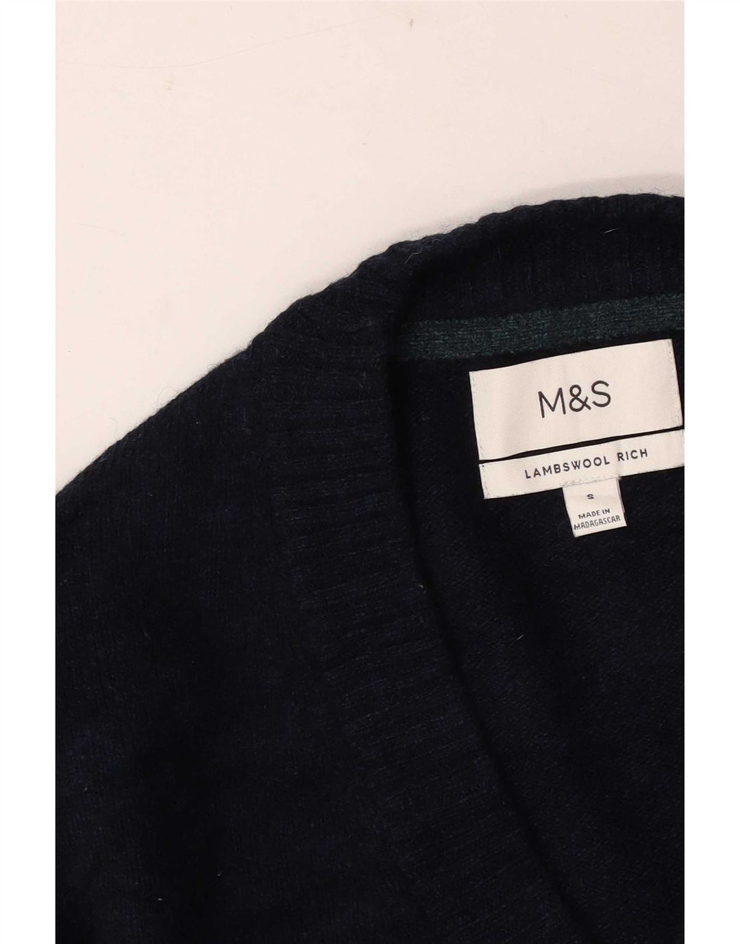 Ανδρικό πουλόβερ ζακέτα Marks & Spencer Small Navy Blue