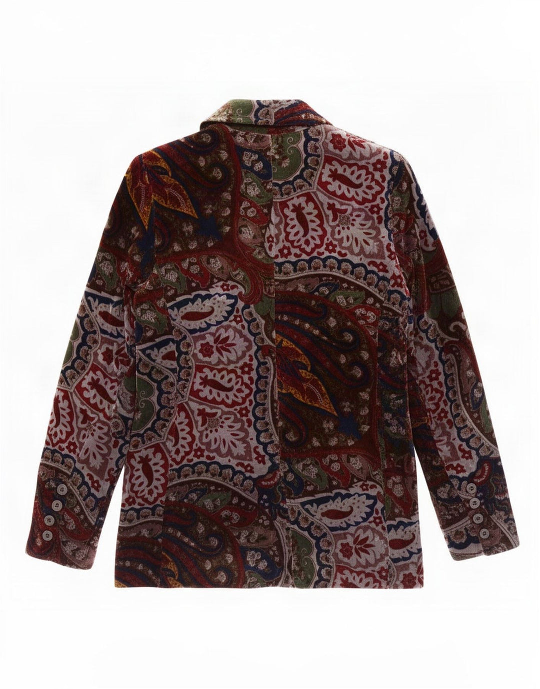Zara Γυναικείο Μπουφάν σακάκι με 1 κουμπί UK14 Medium πολύχρωμο Paisley