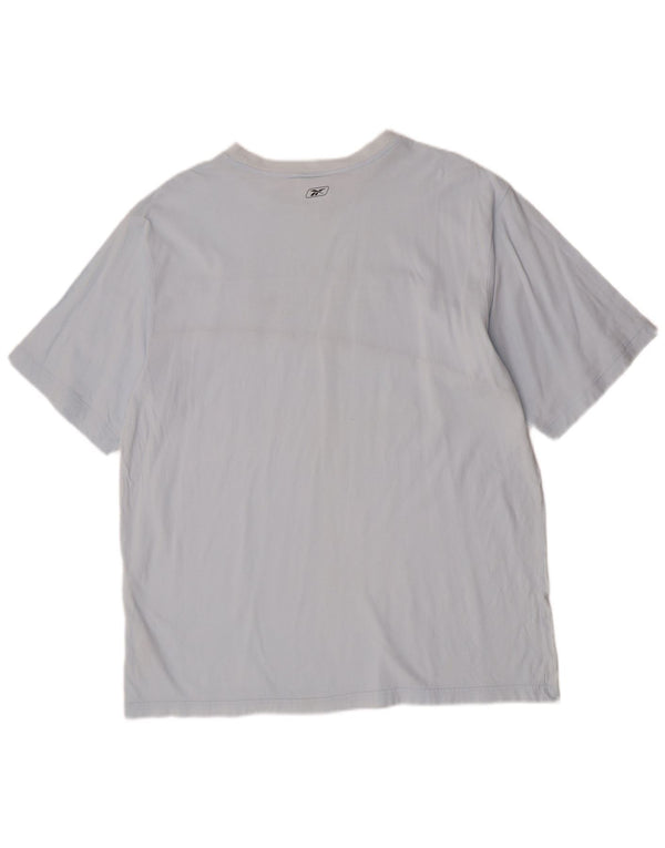 Ανδρικό γραφικό T-Shirt Reebok Top 2XL Μπλε βαμβακερό