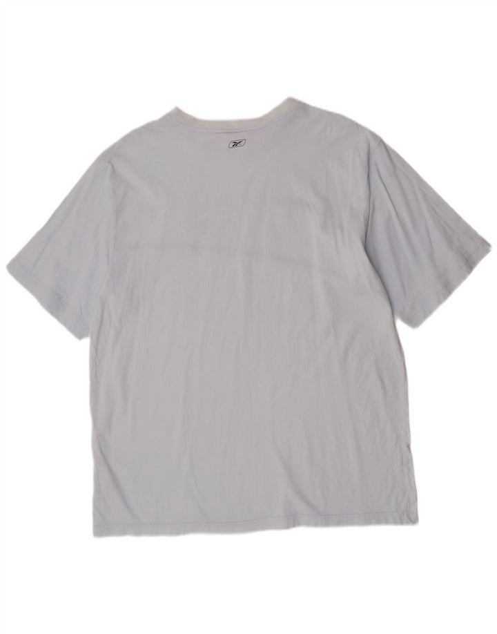 Ανδρικό γραφικό T-Shirt Reebok Top 2XL Μπλε βαμβακερό