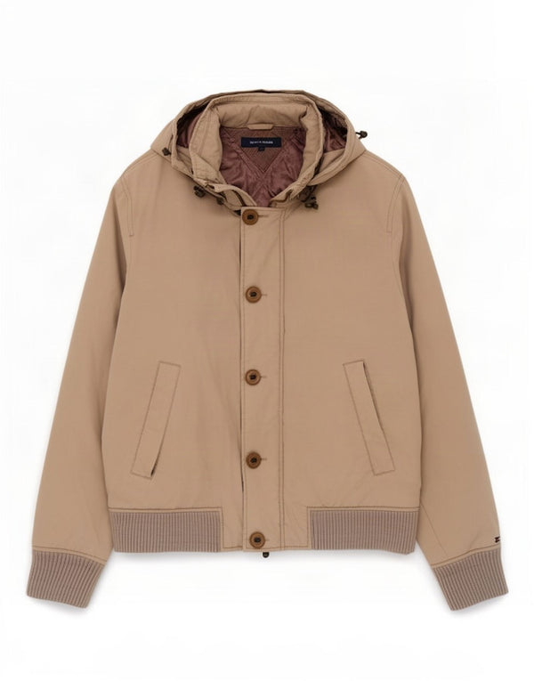 Ανδρικό μπουφάν με κουκούλα Tommy Hilfiger UK 38 Medium Grey Colourblock