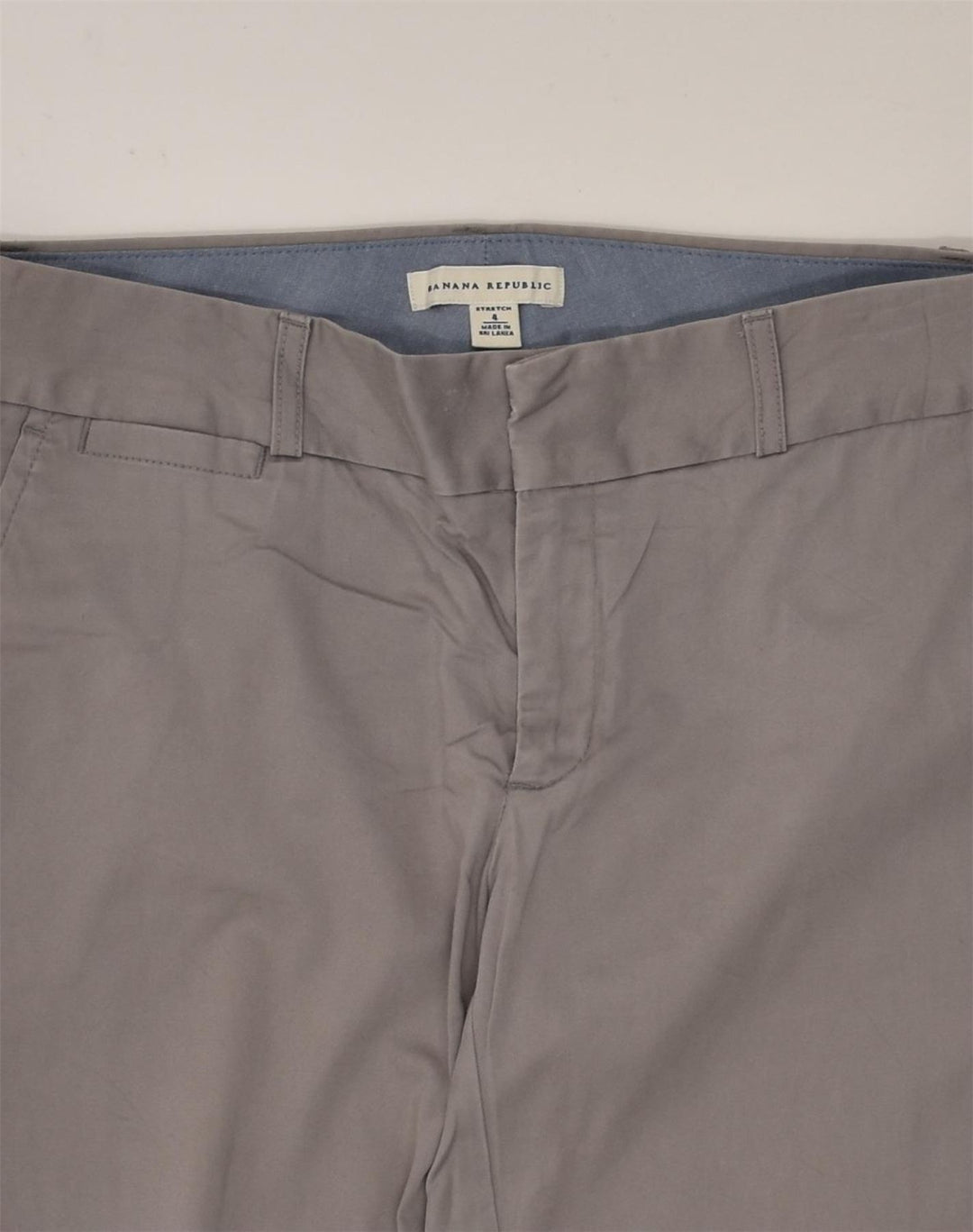 BANANA REPUBLIC Womens Stretch Straight Chino Trousers US 4 Small W32 Grey | Vintage Banana Republic | Thrift | Second-Hand Banana Republic | Used Clothing | Messina Hembry 