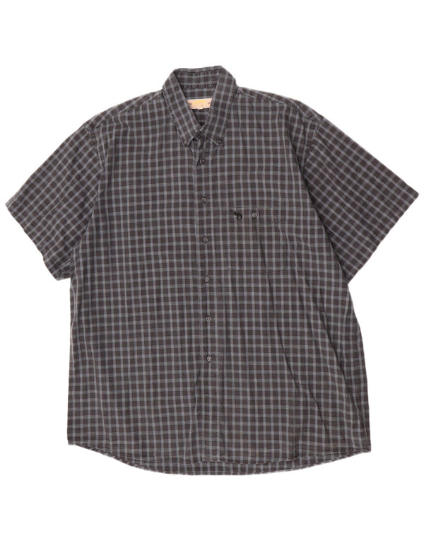 Ανδρικό κοντομάνικο πουκάμισο Camel Active XL Γκρι βαμβακερό