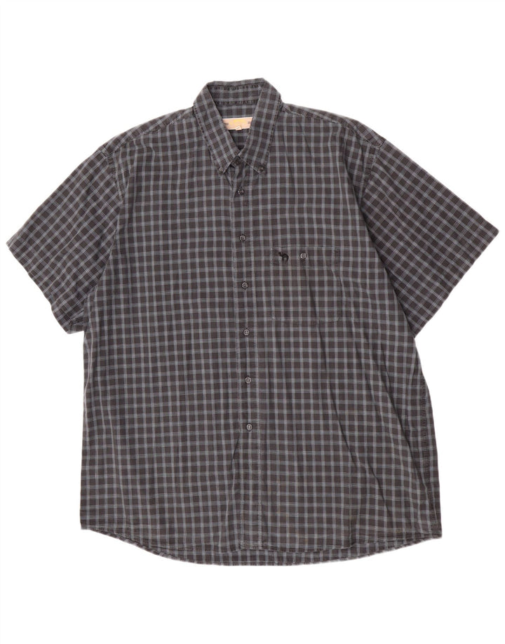 Ανδρικό κοντομάνικο πουκάμισο Camel Active XL Γκρι βαμβακερό