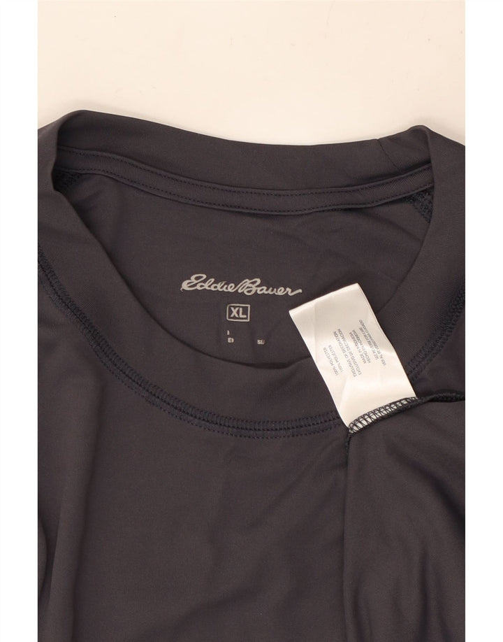 EDDIE BAUER Ανδρικό γραφικό τοπ Μακρυμάνικο XL Γκρι πολυεστέρας