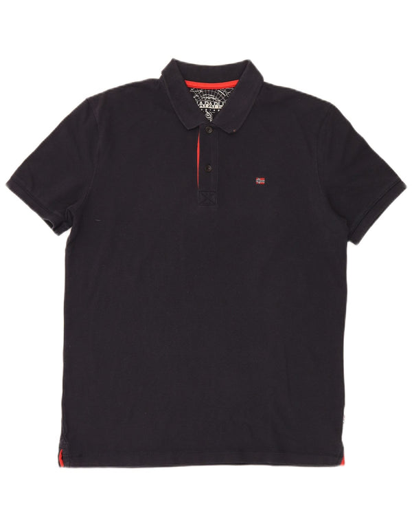 Napapijri Mens Geographic Polo Shirt Large Navy Blue