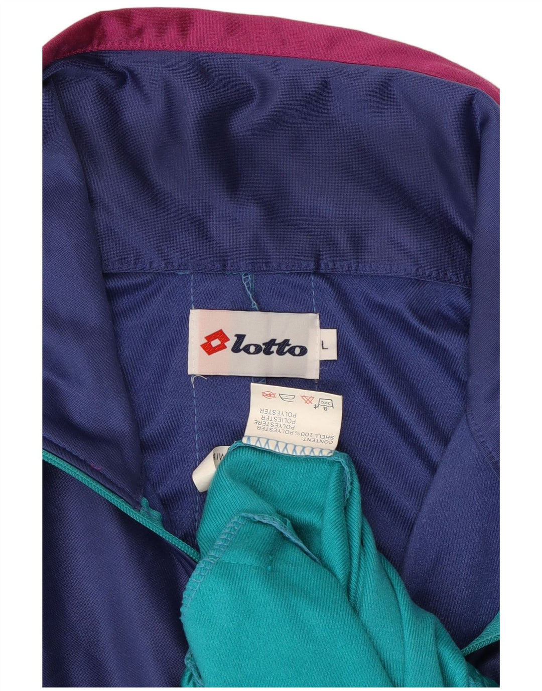 Ανδρική αθλητική φόρμα γραφικών LOTTO Top Jacket Large Blue Colorblock Polyester