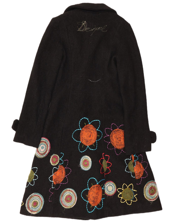 Γυναικείο παλτό Desigual Graphic EU 38 Medium Black Floral Viscose