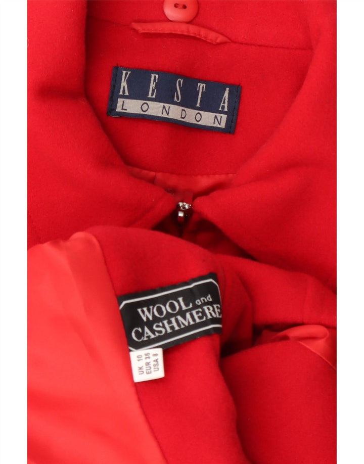 Kesta London Γυναικείο σακάκι με φερμουάρ UK 10 Small Red Wool