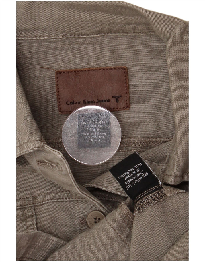 Calvin Klein Jeans Γυναικείο Τζιν Μπουφάν UK 12 Medium Khaki Cotton