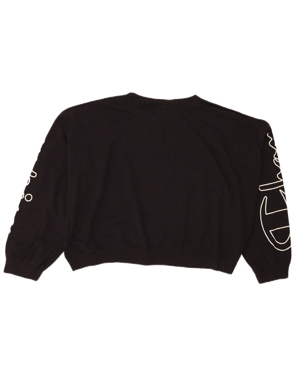 Champion Γυναικεία υπερμεγέθη γραφική φούτερ Jumper UK 14 Medium Black