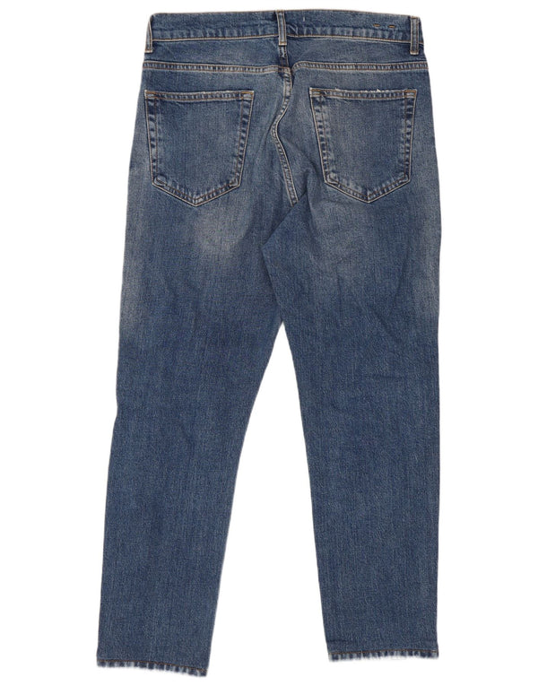 Ανδρικό Zara Distressed Cropped Jeans EU 42 Large W32 L26 Blue Cotton