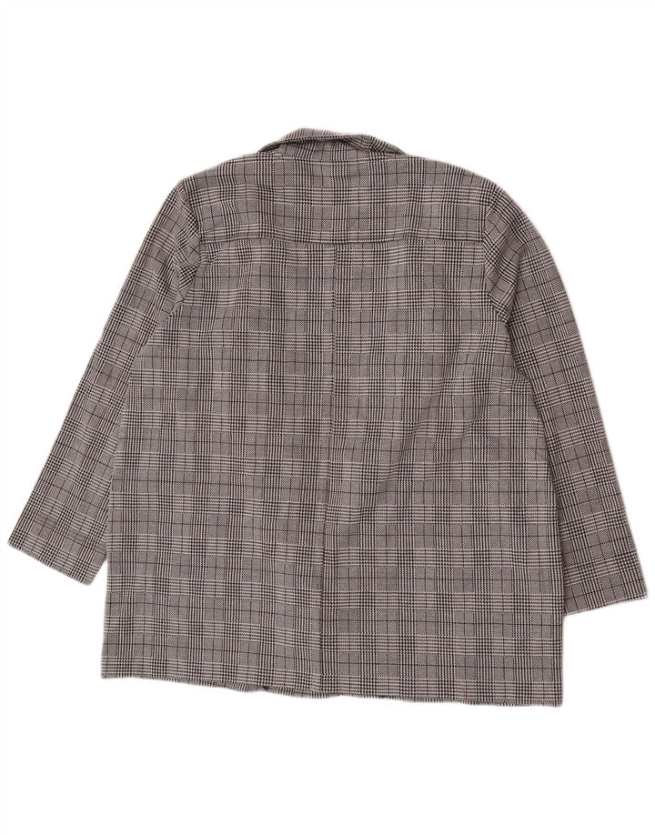 Marks & Spencer Γυναικείο Ανοιχτό Μπουφάν Μπλέιζερ Autograph UK 20 2XL Grey Check