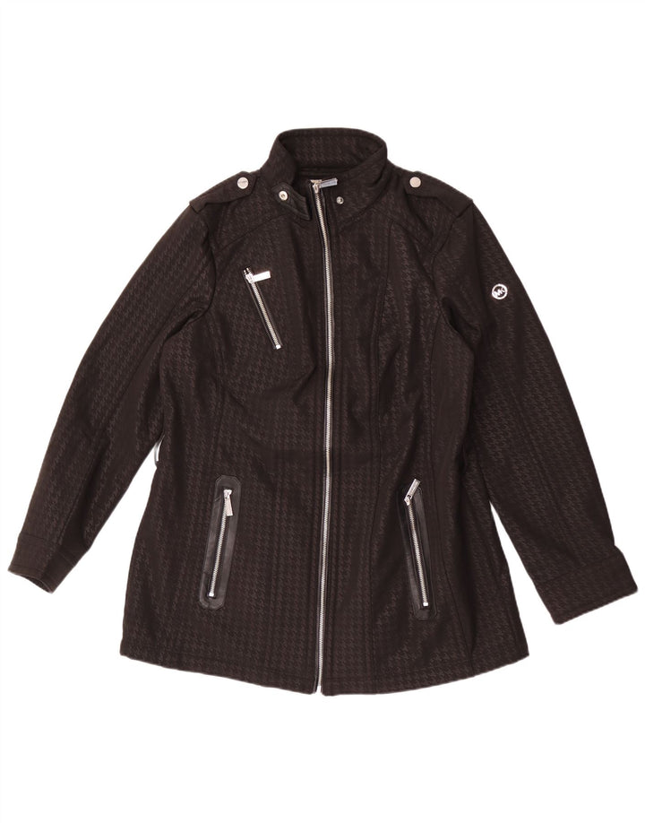 Michael Kors Γυναικείο Military Jacket UK 16 Large Black Houndstooth Polyester