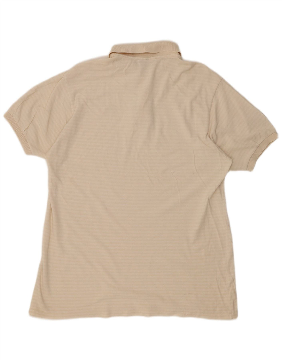 Ανδρικό μπλουζάκι πόλο LACOSTE Νούμερο 7 2XL Off White Ριγέ βαμβακερό