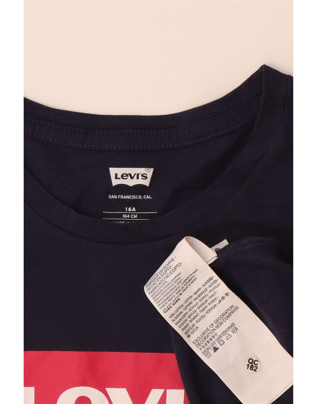 Γραφικό μπλουζάκι LEVI'S για κορίτσια 15-16 ετών, μπλε βαμβακερό