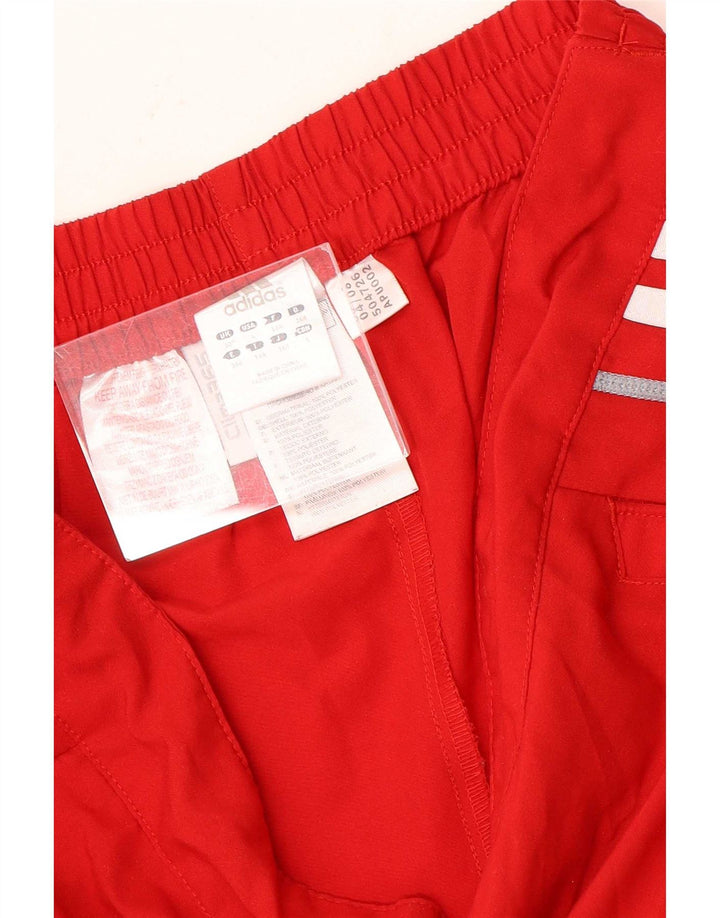 Adidas Boys Climalite Graphic Sport σορτς 13-14 ετών κόκκινο πολυεστέρα