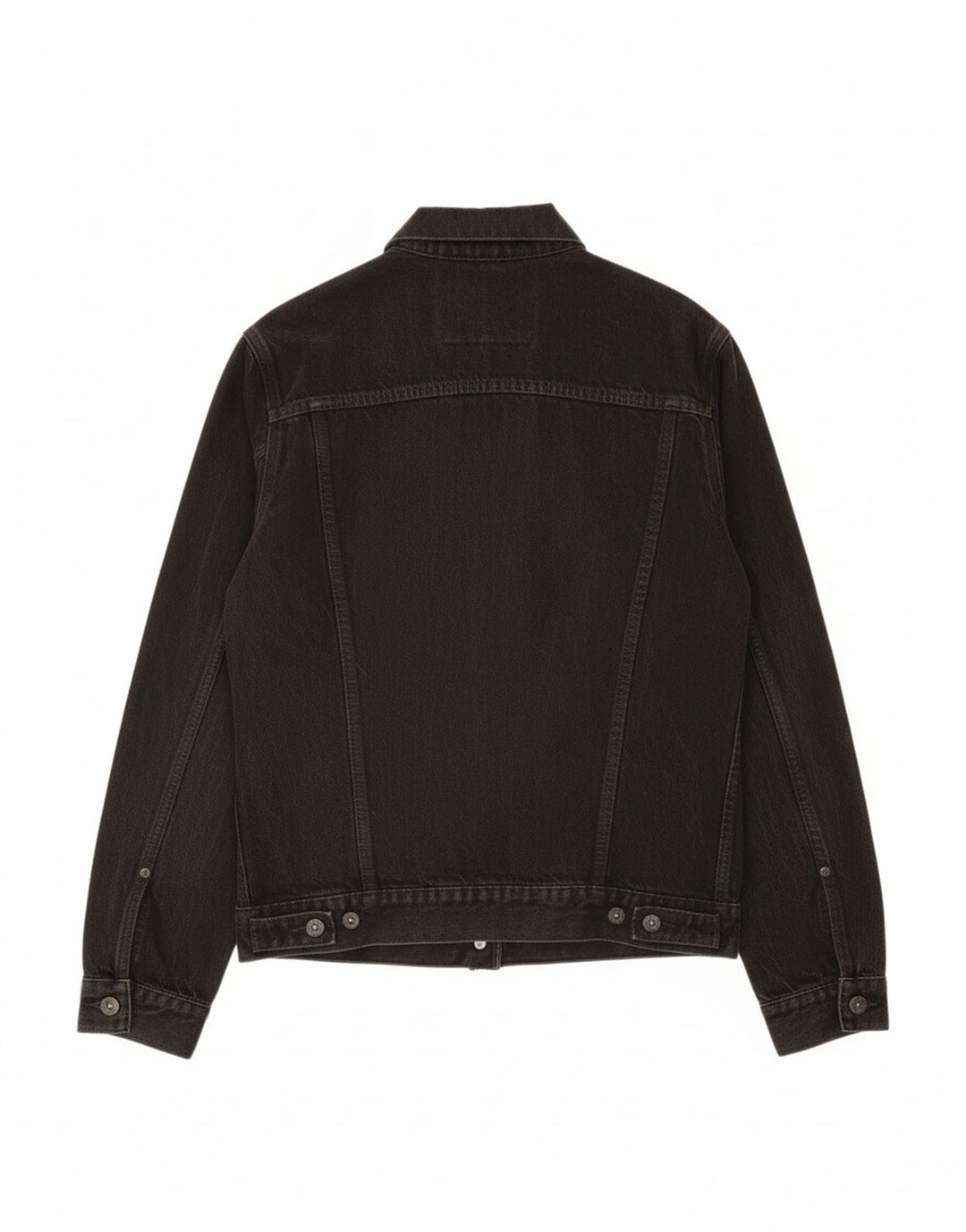 LEVI'S Mens Denim Jacket UK 38 Medium Black Cotton