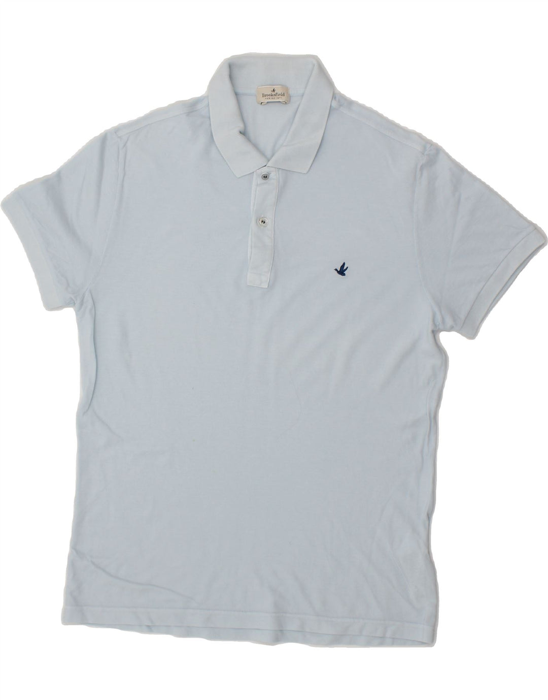 BROOKSFIELD Mens Polo Shirt IT 48 Small Blue Cotton Vintage Brooksfield and Second-Hand Brooksfield from Messina Hembry 