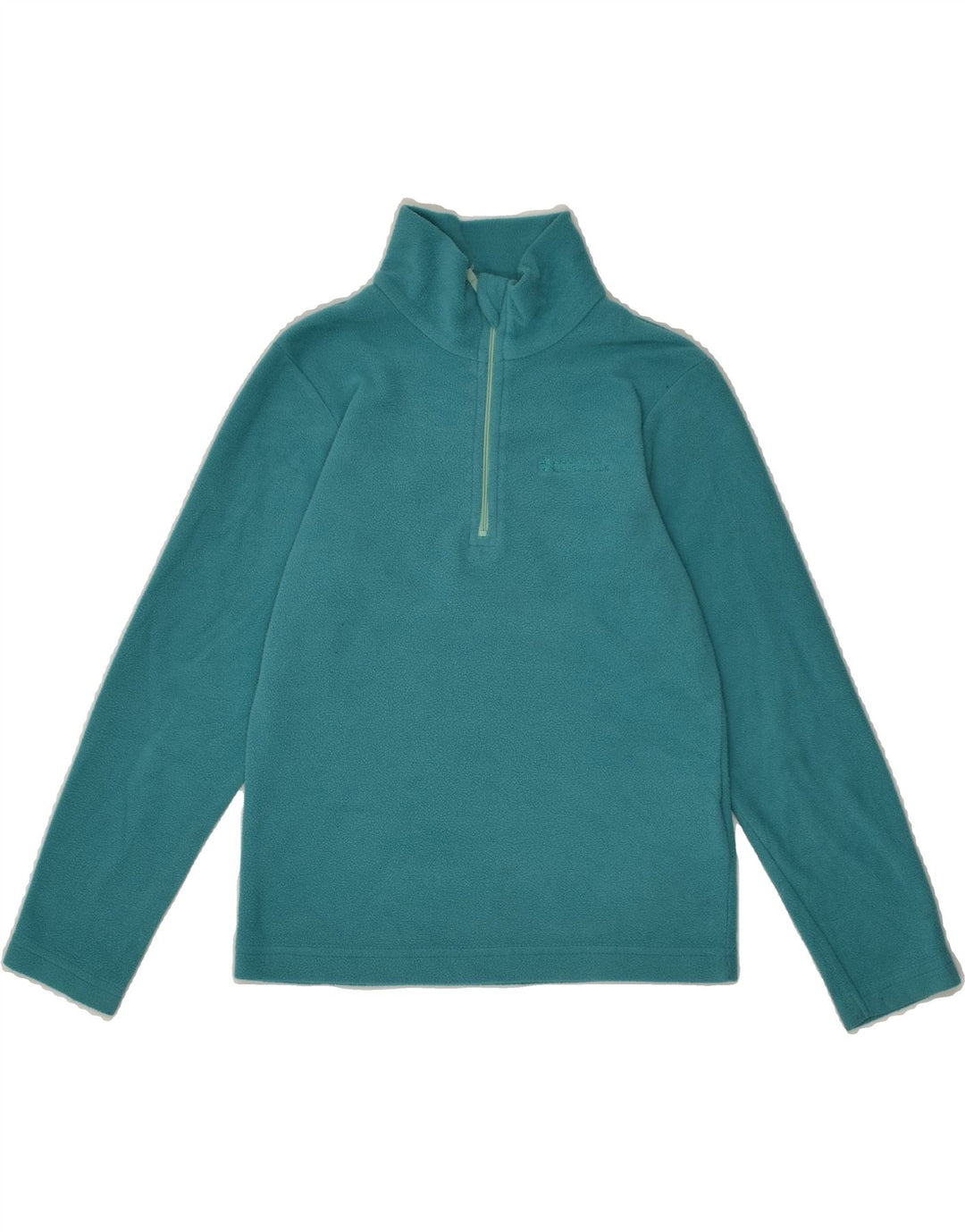MOUNTAIN WAREHOUSE Girls Zip Neck Fleece Jumper 7-8 Years Turquoise | Vintage Mountain Warehouse | Thrift | Second-Hand Mountain Warehouse | Used Clothing | Messina Hembry 