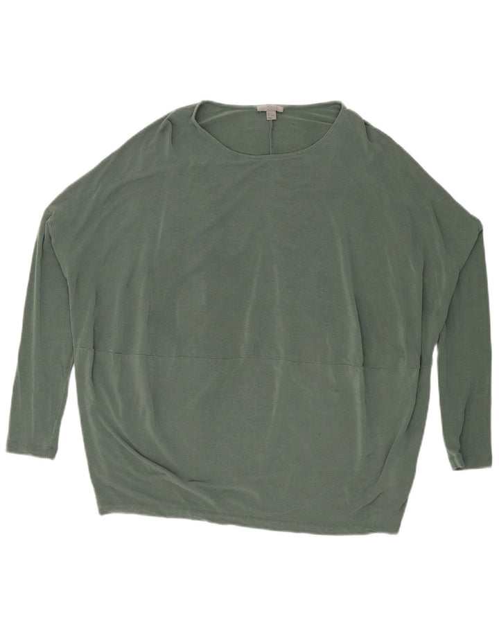 Cos Γυναικείο τοπ μακρυμάνικο UK 10 Small Green Lyocell