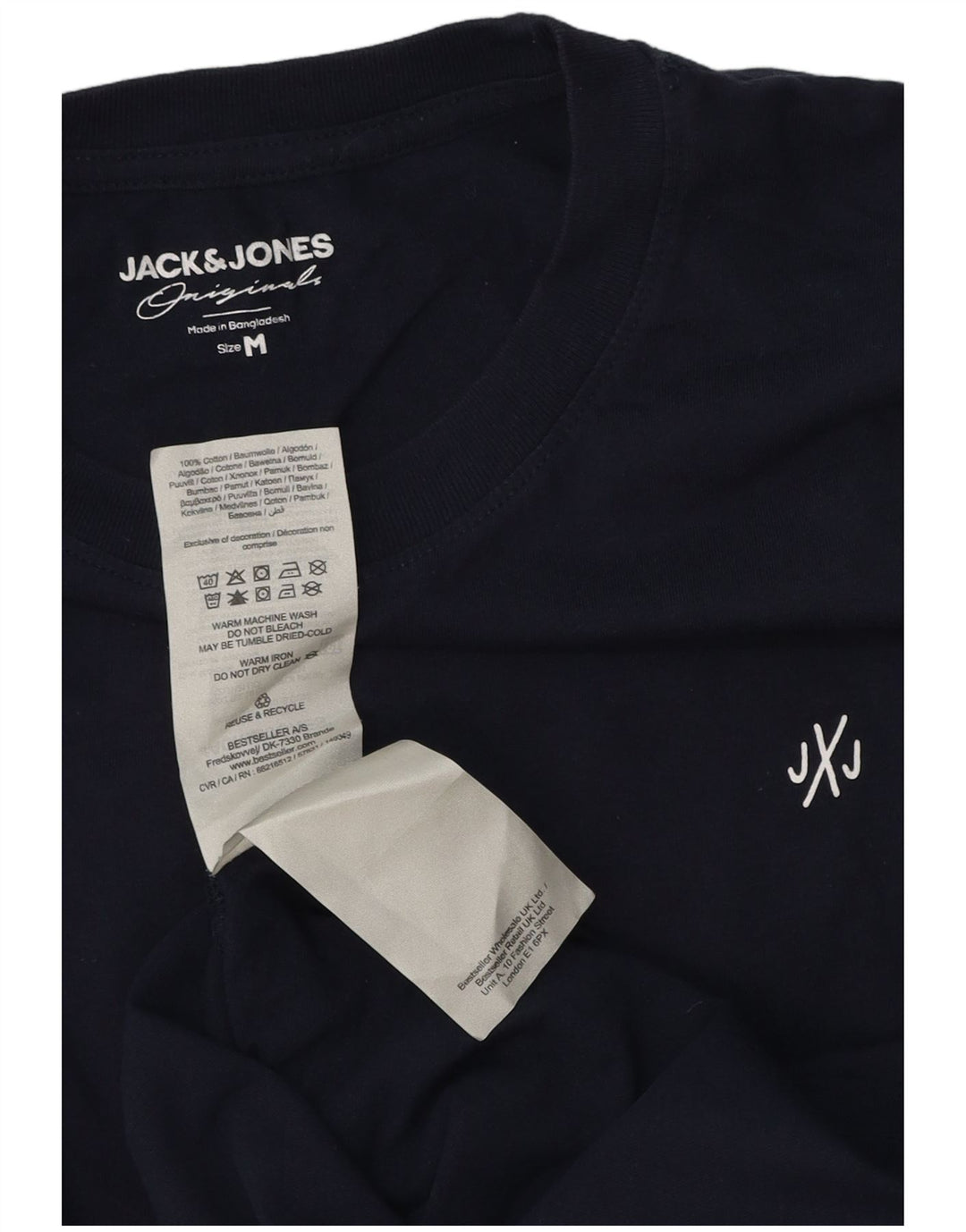 Ανδρικό γραφικό μπλουζάκι Jack & Jones Τοπ μεσαίου μπλε βαμβακερό