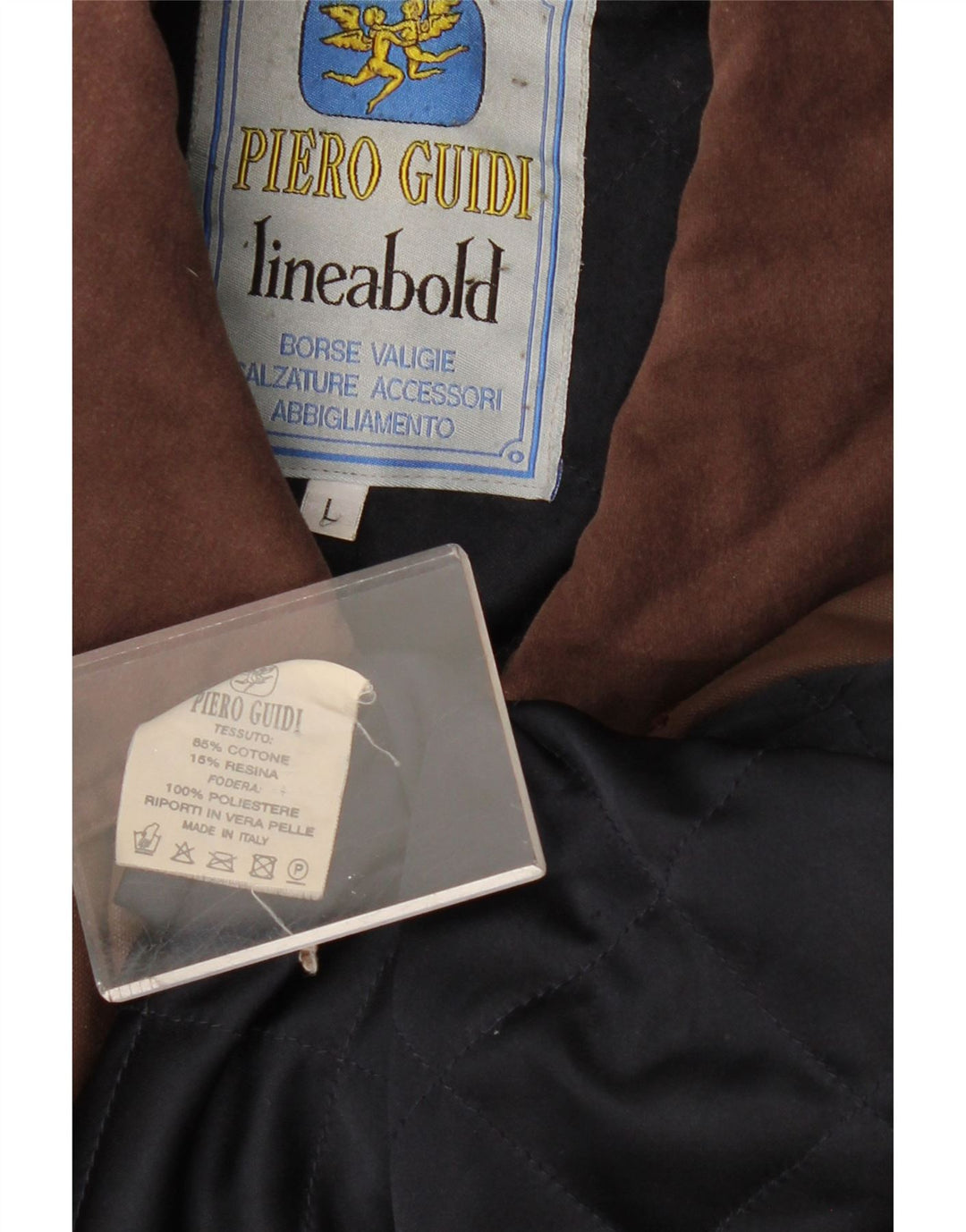 PIERO GUIDI Ανδρικό κερωμένο βαμβακερό μπουφάν UK 40 μεγάλο καφέ βαμβακερό