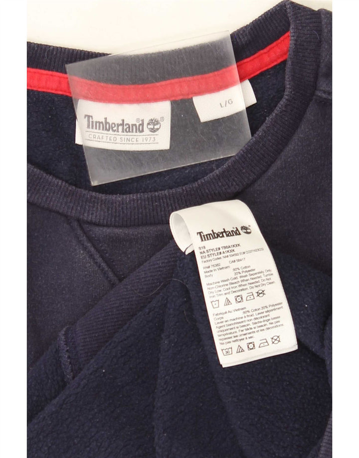 Ανδρικό γραφικό φούτερ Timberland Jumper Large Navy Blue από βαμβάκι