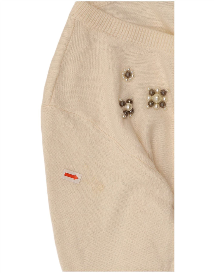 MARKS & SPENCER Γυναικείο πουλόβερ με λαιμόκαυστο UK 14 Large Off White