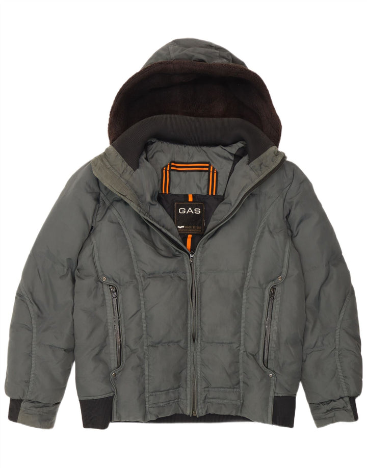 Ανδρικό μπουφάν Gas Hooded Bomber padded Jacket UK 40 Large Grey Polyamide