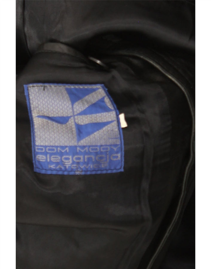 VINTAGE Ανδρικό Δερμάτινο Μπουφάν UK 38 Μεσαίο Μαύρο