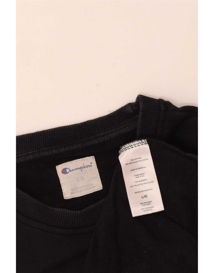 Ανδρικό φούτερ Champion Jumper Μεγάλο Μαύρο Βαμβακερό