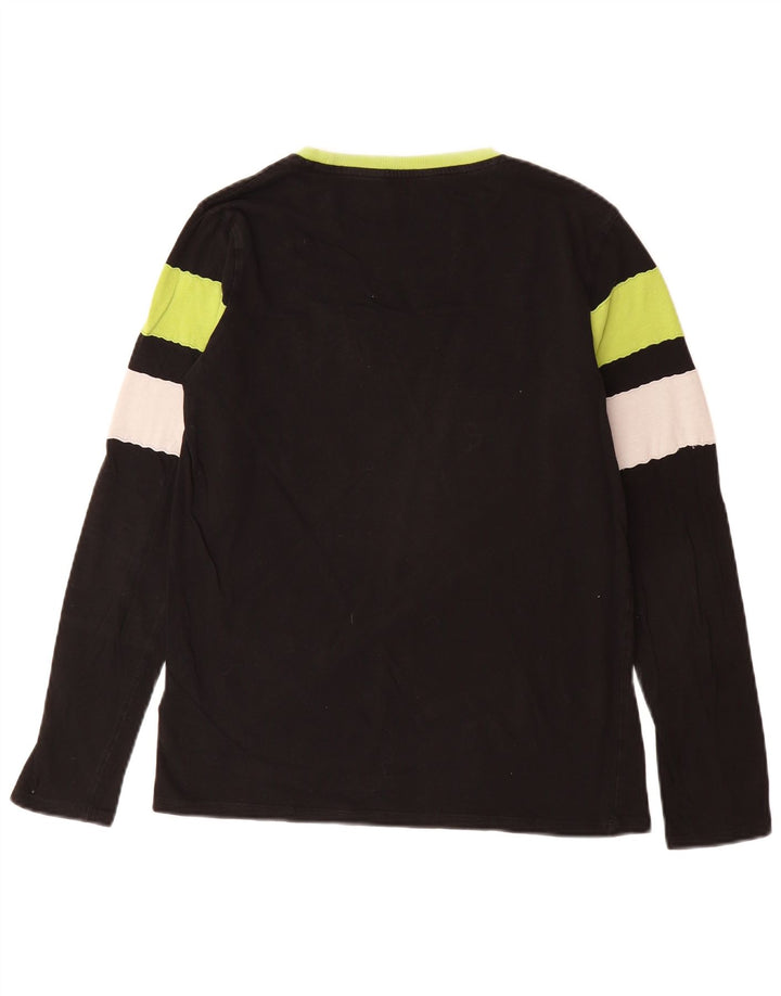 GUESS Boys Graphic Top μακρυμάνικο 15-16 ετών Μαύρο ριγέ βαμβακερό