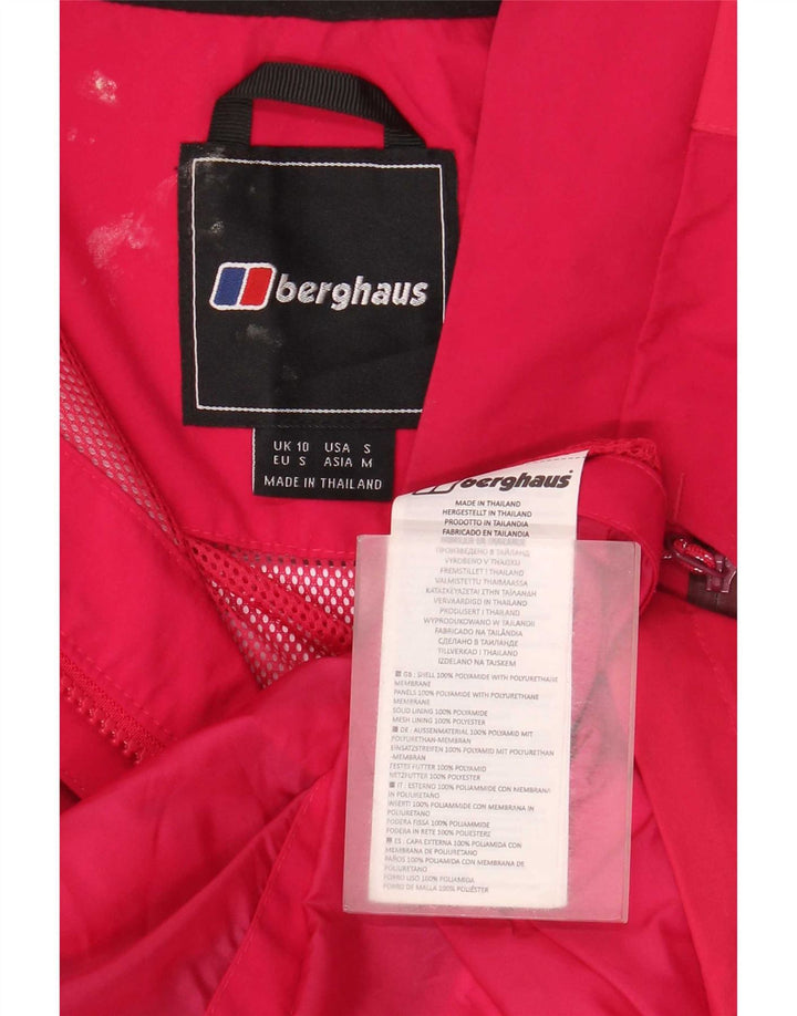 Γυναικείο μπουφάν βροχής με κουκούλα Berghaus UK 10 Small Pink Polyamide
