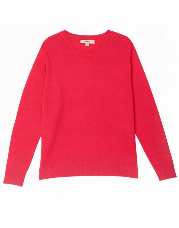 Marks & Spencer Γυναικείο πουλόβερ με λαιμόκαυστο UK 18 XL Ροζ Ακρυλικό